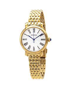 Women's Stainless Steel Silver White Dial Watch
