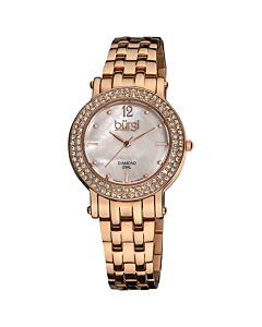 Women's Rose-Tone Stainless Steel Mother of Pearl Dial