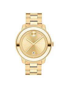 Women's Stainless Steel Yellow Gold Dial Watch
