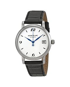 Women's Star Classique Leather Silvery White Dial Watch