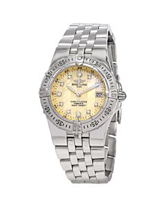 Women's Starliner Stainless Steel Yellow Mother of Pearl Dial Watch