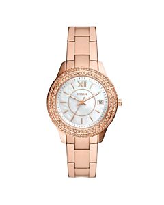 Women's Stella Stainless Steel White Mother of Pearl Dial Watch