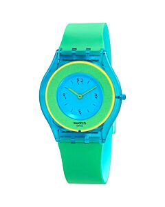 Women's Swatch X Supriya Lele Silicone Green and Blue Dial Watch