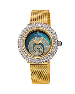 Women's Swirl Stainless Steel Mesh Blue (Glitter Swirl) Dial Watch