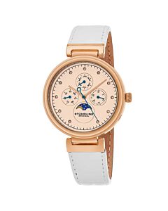 Women's Symphony Leather Pink Dial Watch