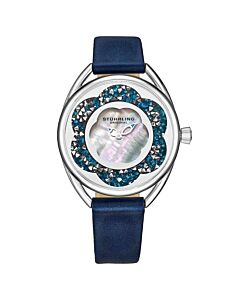 Women's Symphony Leather Mother of Pearl Dial Watch