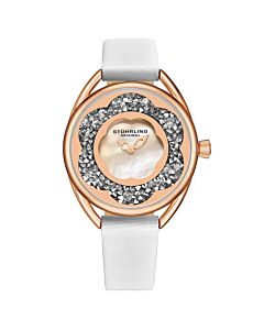 Women's Symphony Leather Silver-tone Dial Watch