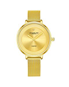 Women's Symphony Stainless Steel Gold-tone Dial Watch