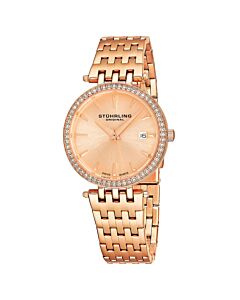 Women's Symphony Stainless Steel Rose Gold-tone Dial Watch