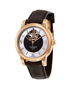 Women's T-Classic Collection Brown Leather Mother of Pearl Dial