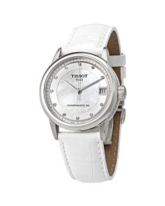 Women's T-Classic Collection White Leather Mother of Pearl Dial