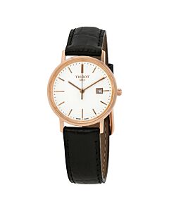 Women's T-Gold Leather White Dial