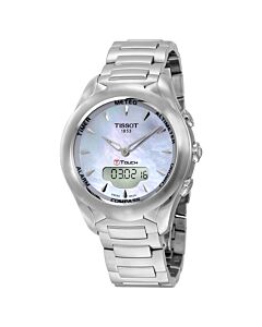 Women's T-Touch Expert Solar Chronograph Stainless Steel Mother of Pearl Dial