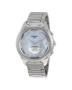 Women's T-Touch Expert Solar Chronograph Stainless Steel Violet Mother of Pearl Dial