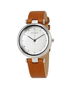 Women's Tanja Leather Silver Dial Watch