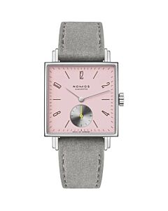 Women's Tetra Leather Pink Dial Watch