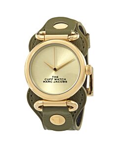 Women's The Cuff Leather (Cuff) Gold Dial Watch