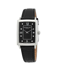 Women's Toccata Leather Black Dial Watch