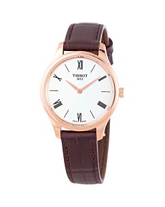 Women's Tradition 5.5 Leather White Dial Watch