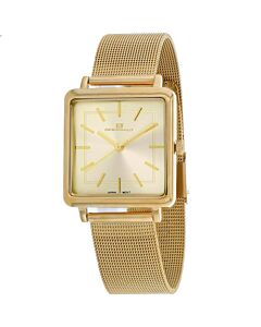 Women's Traditional Stainless Steel Gold-tone Dial Watch