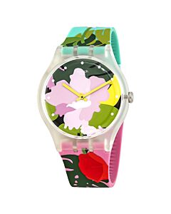 Women's Tropical Garden Silicone Exotic Flowers Dial Watch