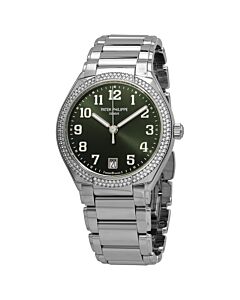 Women's Twenty 4 Stainless Steel Olive Green Sunburst Dial Watch