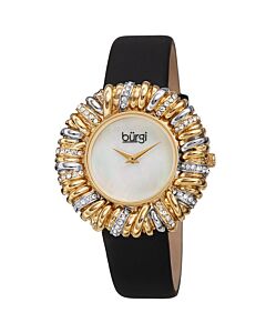 Women's Twisted Bezel Leather White Dial Watch