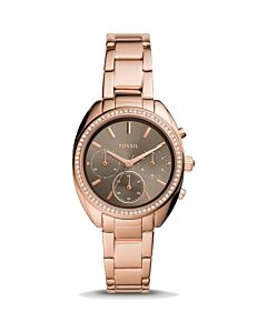Women's Vale Chronograph Stainless Steel Brown Dial Watch