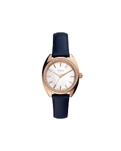 Women's Vale Leather Mother of Pearl Dial Watch