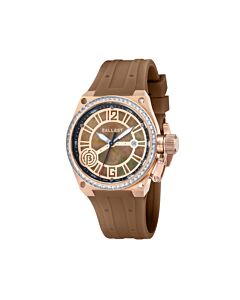 Women's Valiant Silicone Brown Mother of PEarl Dial Watch