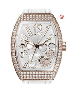 Women's Vanguard Lady Heart Leather Silver-tone Dial Watch