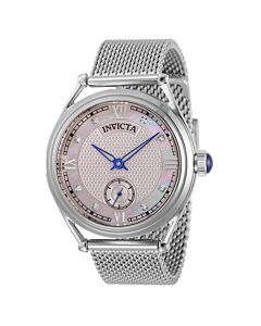 Women's Vintage Stainless Steel Mesh White Dial Watch