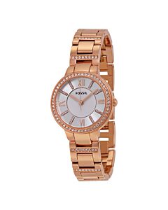 Women's Virginia Rose-Tone Stainless Steel Silver-Tone Dial