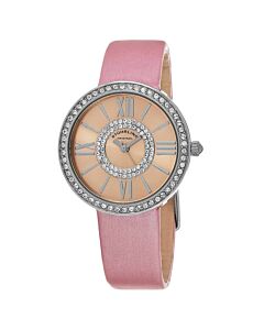 Women's Vogue Leather Pink (Crystal-set) Dial Watch