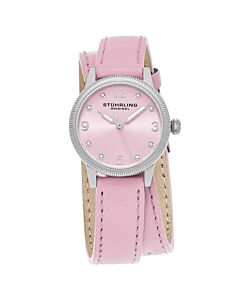 Women's Vogue Leather (Double Wrap) Pink Dial Watch