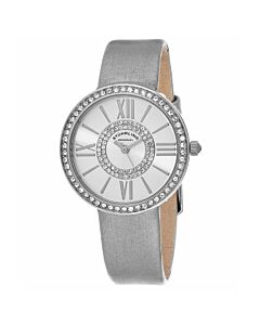 Women's Vogue Leather Silver-tone Dial Watch