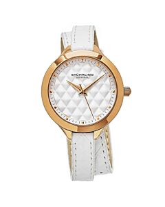 Women's Vogue Leather White Dial Watch