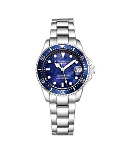 Women's Vogue Stainless Steel Blue Mother of Pearl Dial Watch