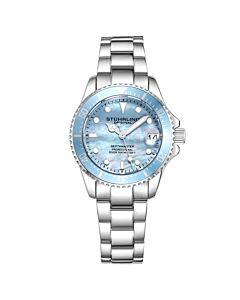 Women's Vogue Stainless Steel Blue Mother of Pearl Dial Watch