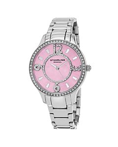 Women's Vogue Stainless Steel Pink (Crystal-set) Dial Watch