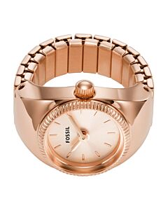 Women's Watch Ring Stainless Steel Rose Gold Dial Watch