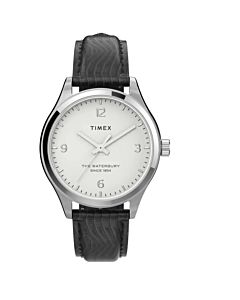 Women's Waterbury Leather White Dial Watch
