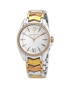 Women's Whitney Stainless Steel White Sunray Dial Watch