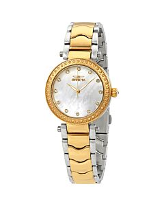 Women's Wildflower Stainless Steel White Mother of Pearl Dial Watch