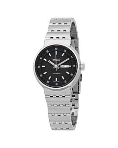 Women's X Stainless Steel Black Dial Watch