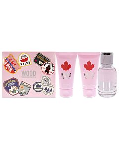 Wood by Dsquared2 for Women - 3 Pc Gift Set 1.7oz EDT Spray, 1.7oz Body Lotion, 1.7oz Bath and Shower Gel