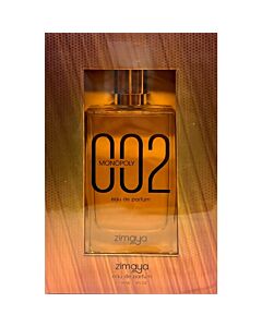 Zimaya Men's Monopoly 002 EDP Spray 3.4 oz Fragrances 6290171072799