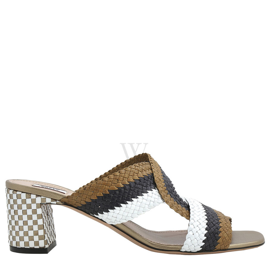 Ianna Woven Lamb Nappa Interlace Sandals, Brand Size 42 (US Size 11.5)
