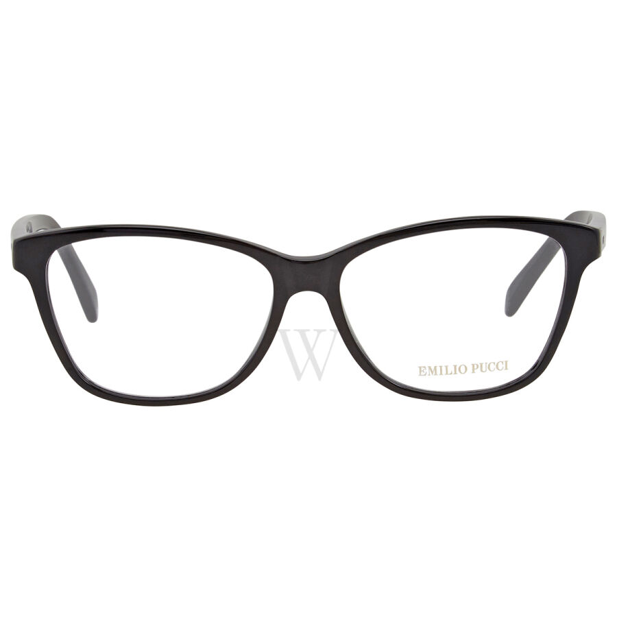 54 mm Shiny Black Eyeglass Frames