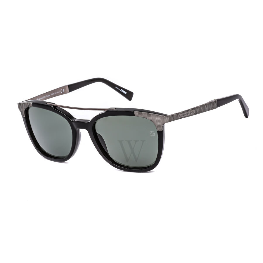54 mm Shiny Black Sunglasses